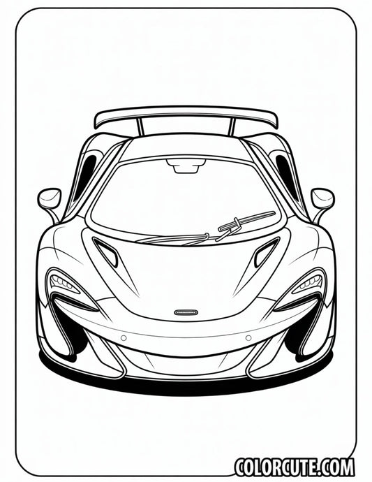 McLaren Car Coloring Page | Free PDF Printables