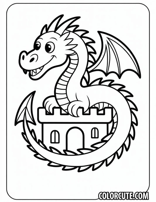 Medieval Dragon Coloring Pages | Free PDF Printables