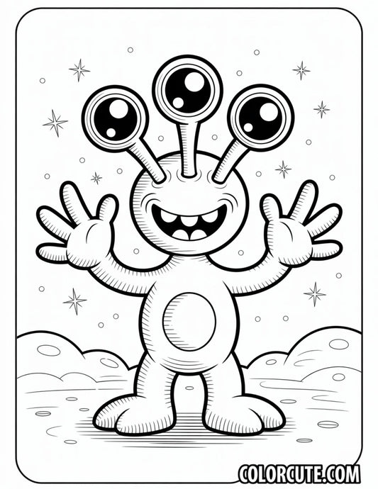 Monster Alien Coloring Pages Free PDF Printables