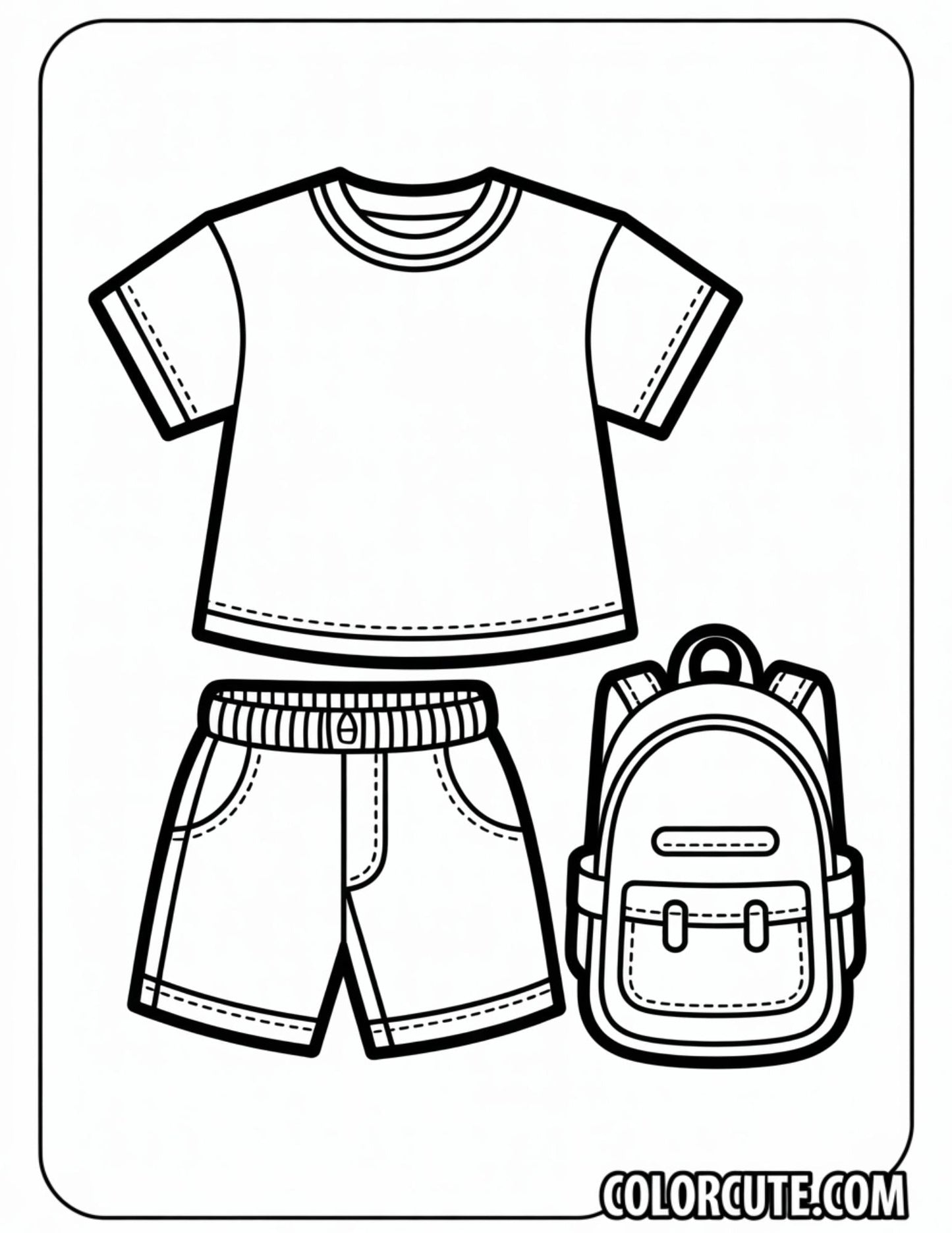 Preschool Clothes Coloring Pages | Free PDF Printables