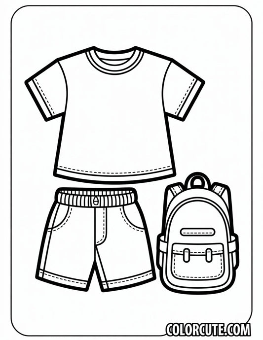 Preschool Clothes Coloring Pages | Free PDF Printables