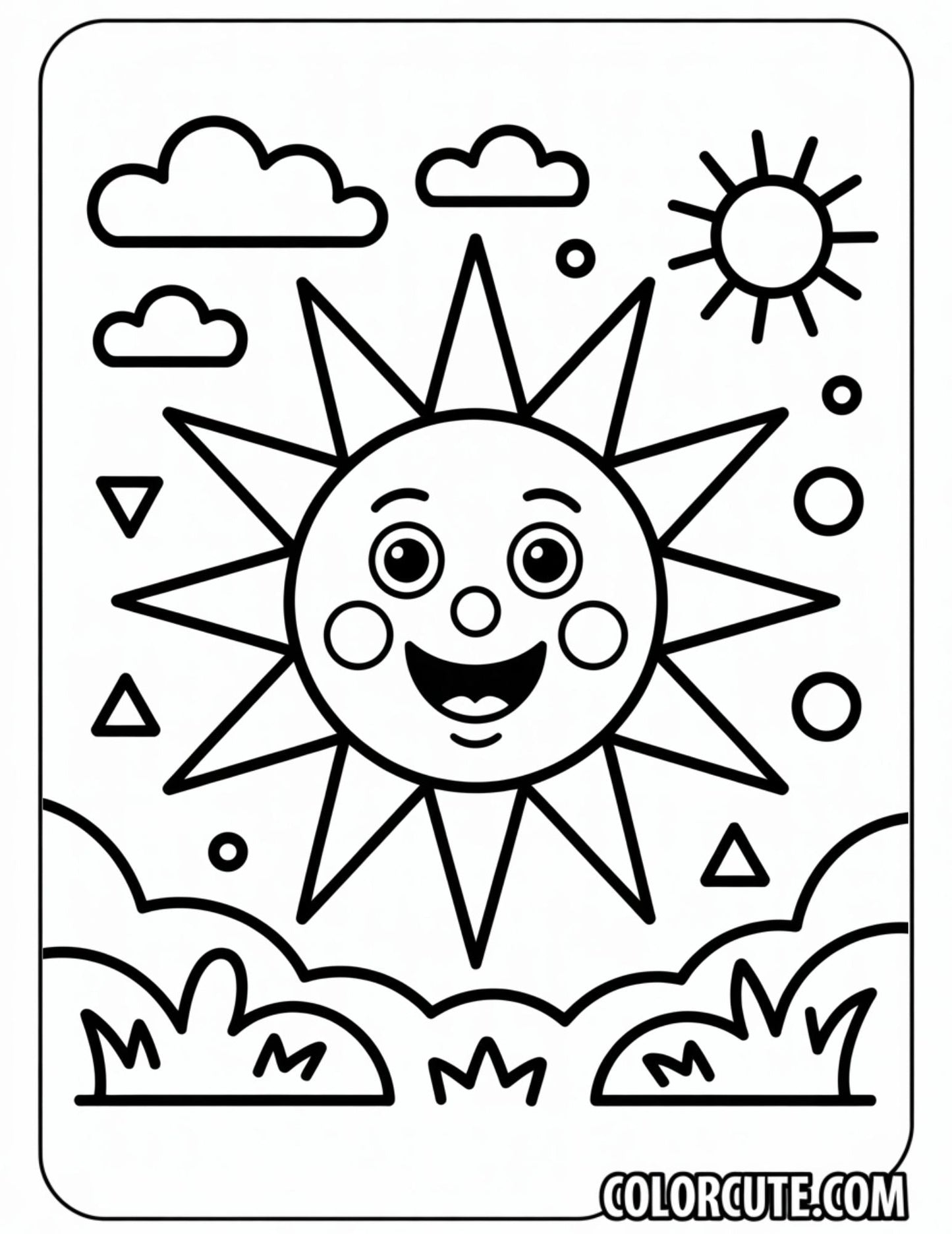 Preschool Sun Coloring Page | Free PDF Printables
