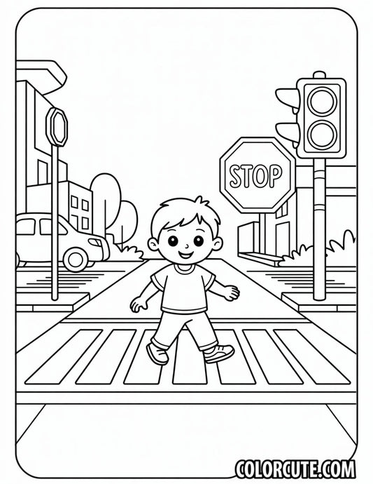 Safety Preschool Coloring Pages | Free PDF Printables