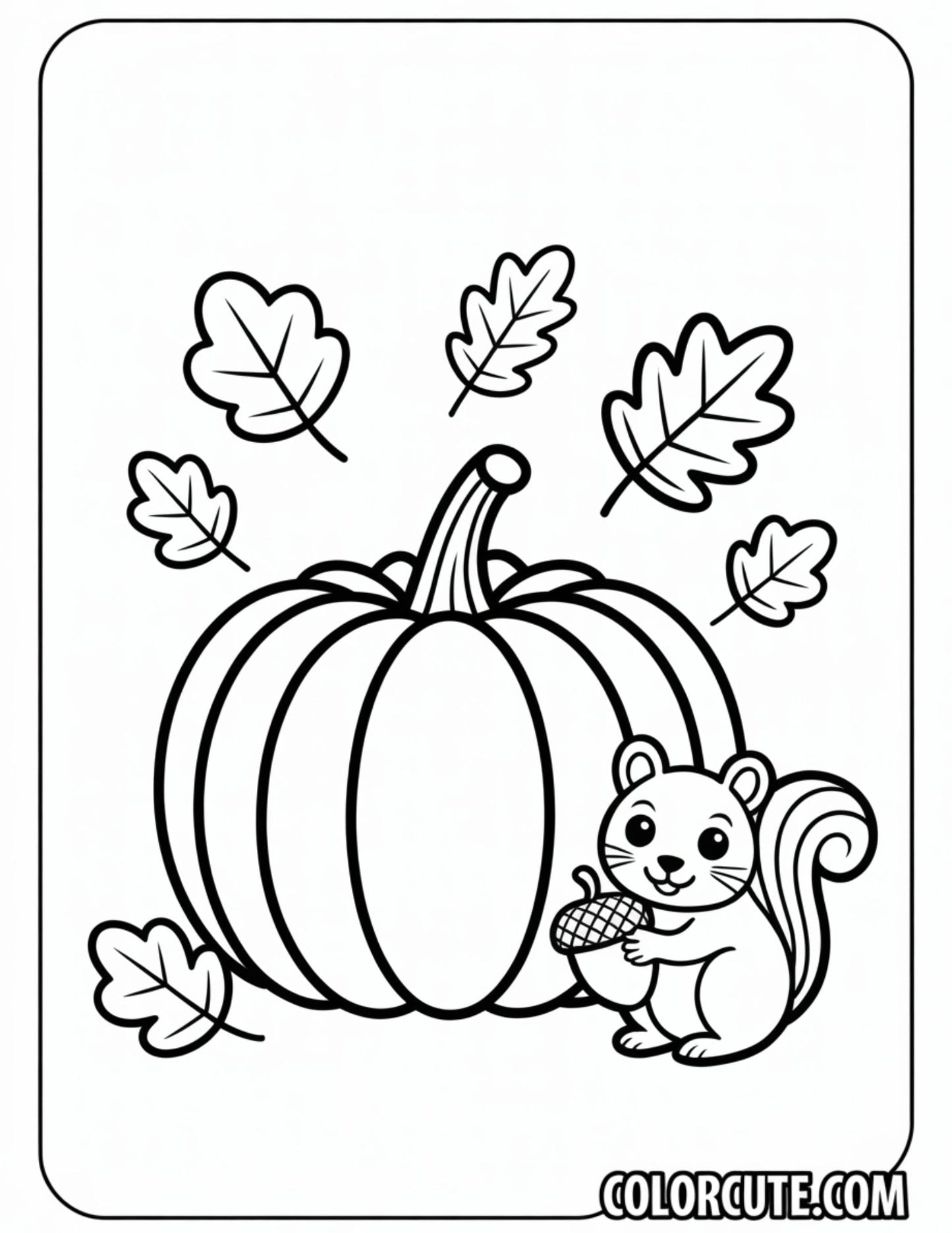 Wonderful Fall Kawaii Coloring Pages | Free PDF Printables