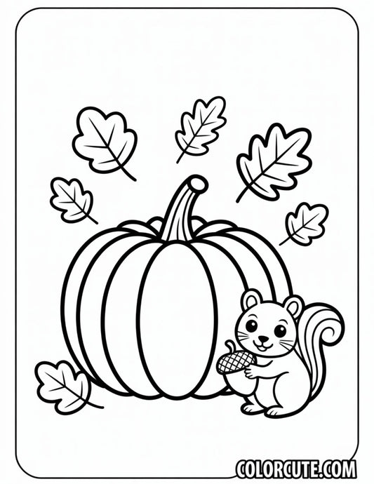 Wonderful Fall Kawaii Coloring Pages | Free PDF Printables