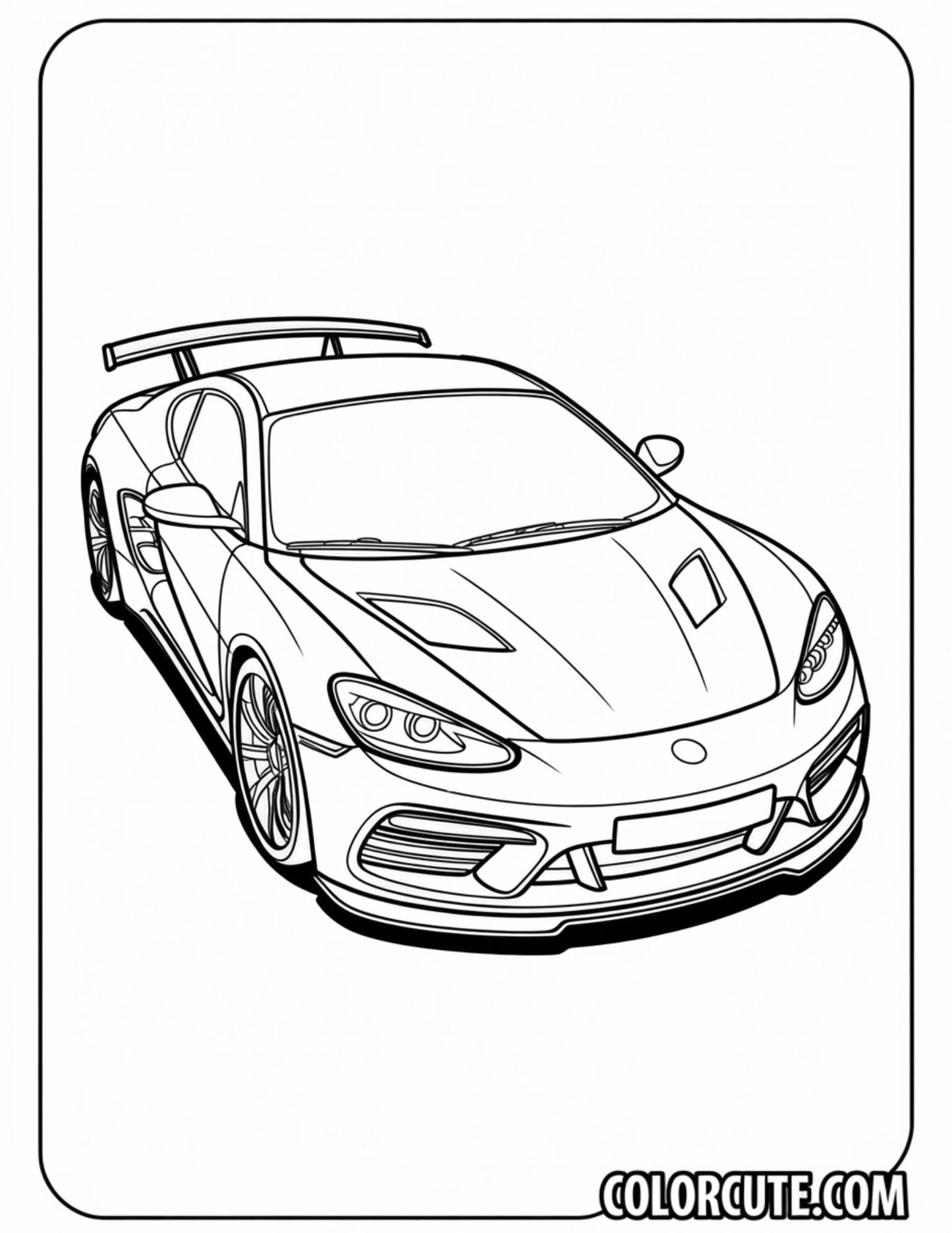 Bugatti Car Coloring Pages | Free PDF Printables