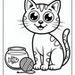 Cat Preschool Coloring Page | Free PDF Printables