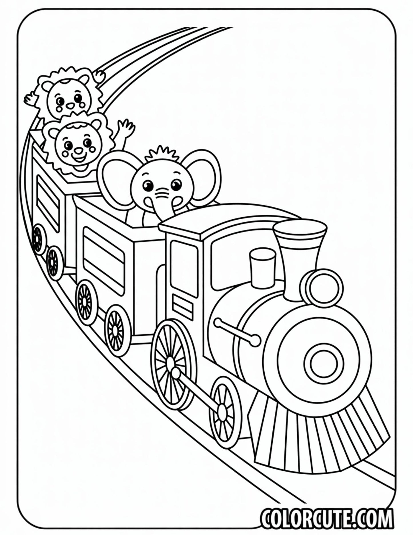 Choo Choo Train Coloring Page - Free PDF Printables