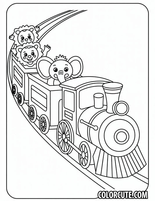 Choo Choo Train Coloring Page - Free PDF Printables