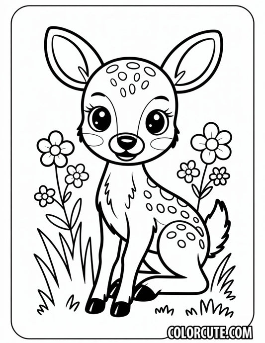 Cute Deer Coloring Pages - Free PDF Printables