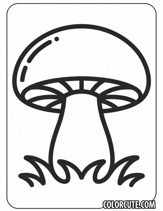 Easy Mushroom Coloring Pages | Free PDF Printables