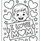 I Love Mom Coloring Pages Free PDF Printables