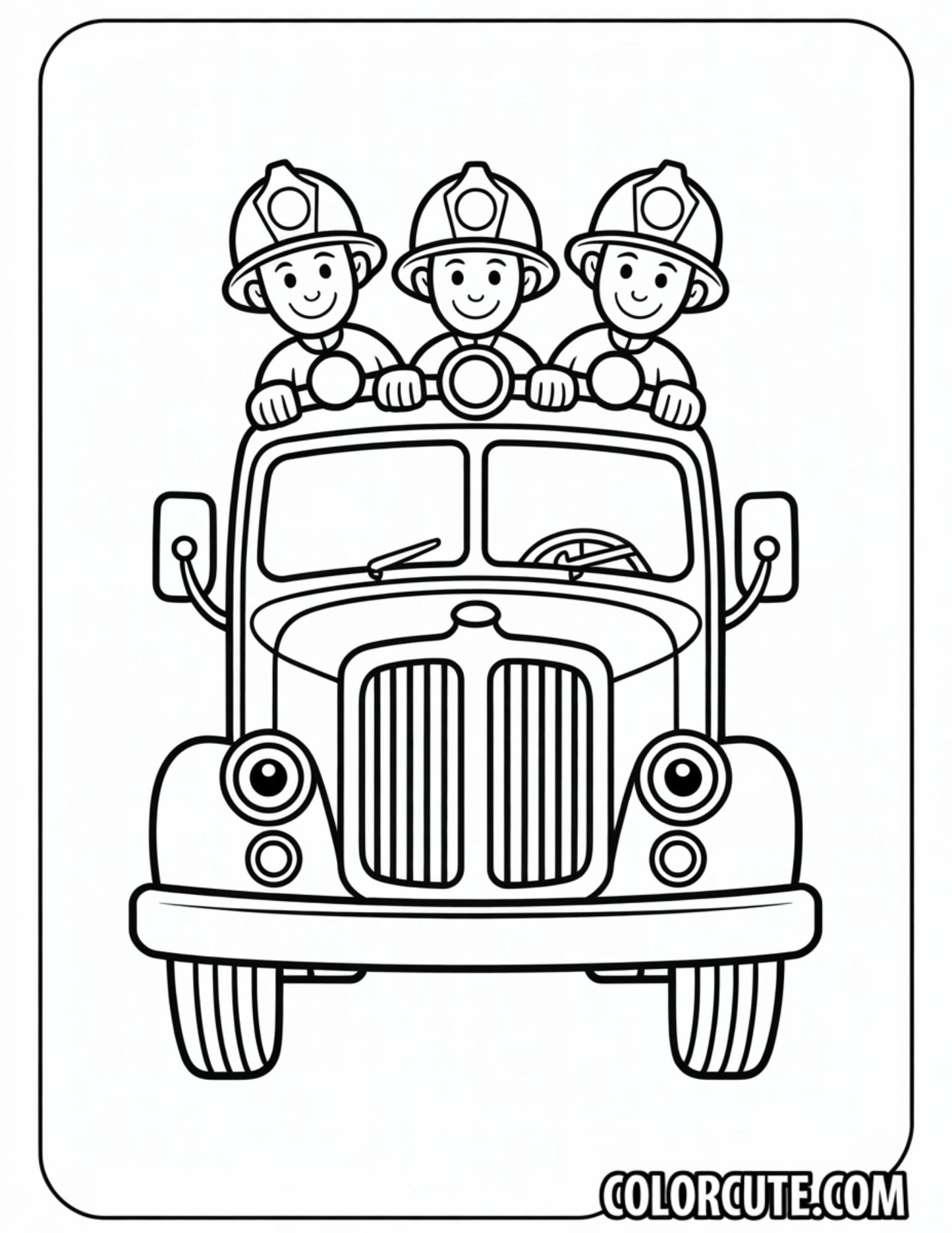 McQueen Fire Truck Coloring Pages | Free PDF Printables