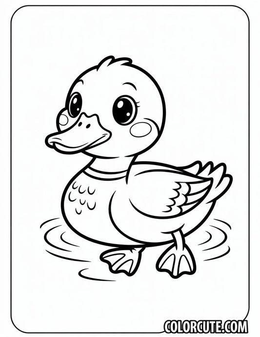Preschool Duck Coloring Page | Free PDF Printables