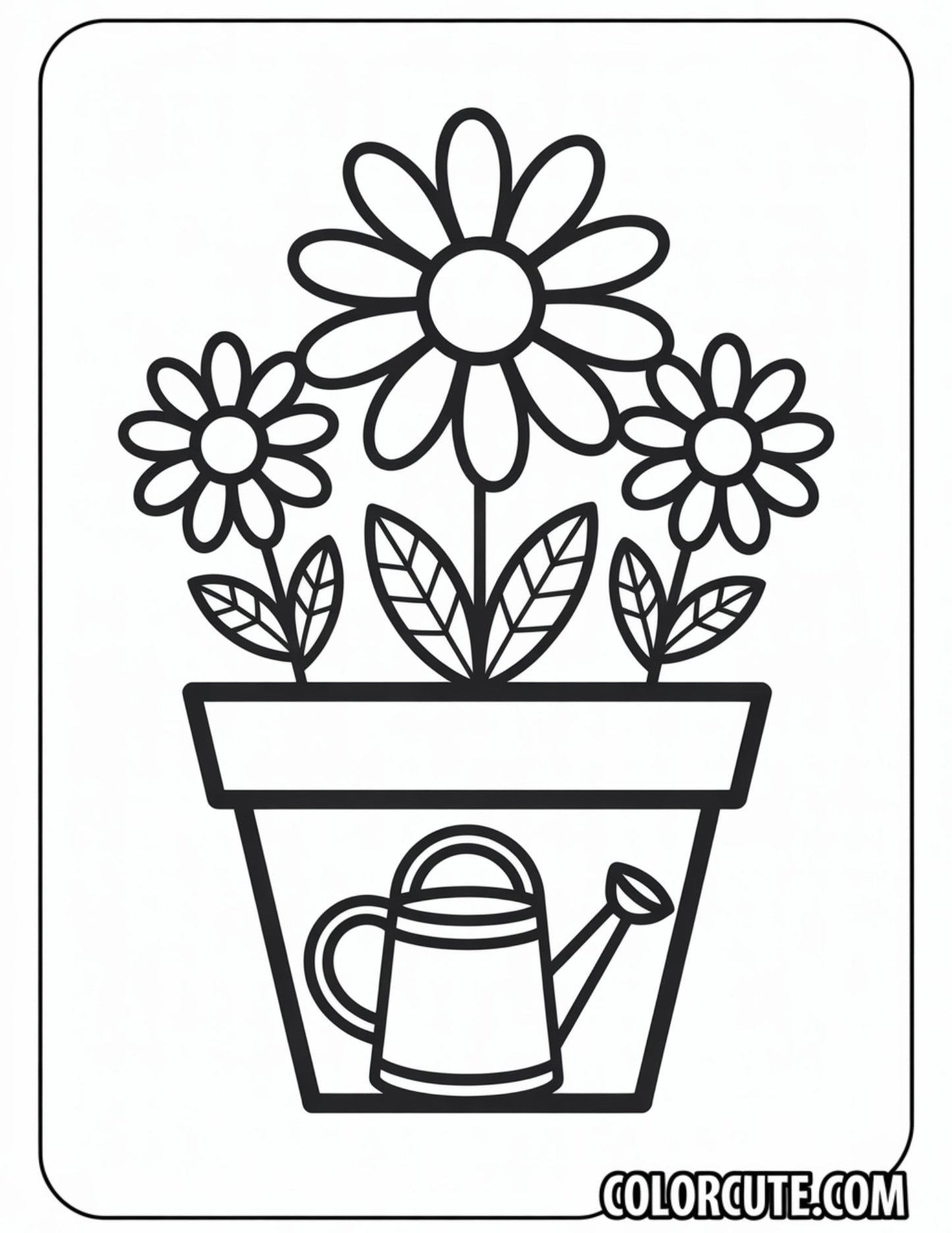 Spring Flowers Coloring Pages Free PDF Printables