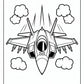 Fighter Jet Airplane Coloring Pages | Free PDF Printables