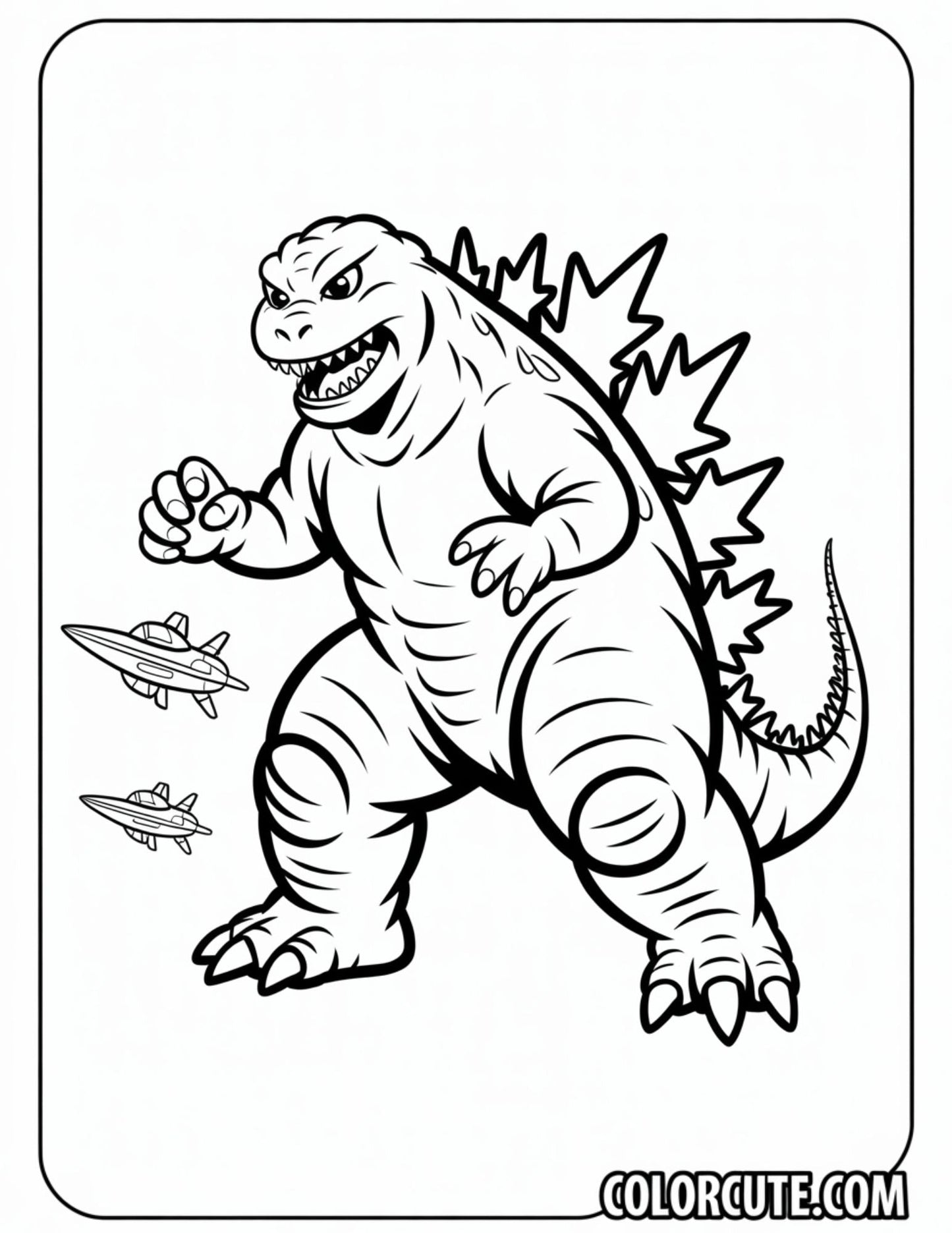 Final Wars Godzilla Coloring Pages | Free PDF Printables