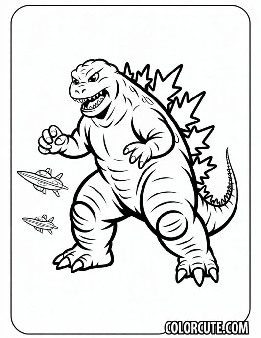 Final Wars Godzilla Coloring Pages | Free PDF Printables