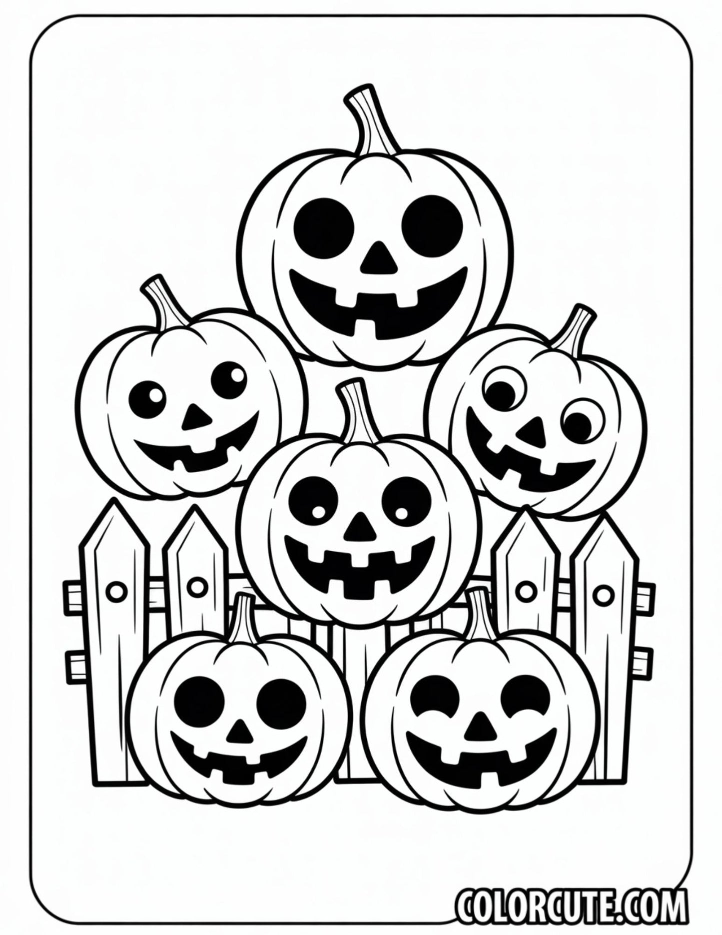 Five Little Pumpkins Coloring Page | Free PDF Printables