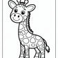 Giraffe Simple Coloring Pages | Free PDF Printables