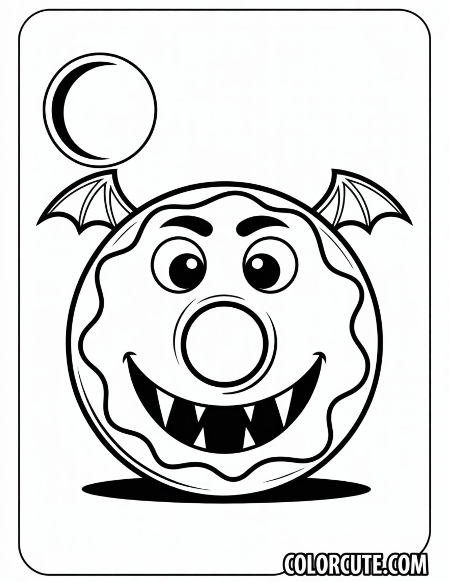 Halloween Donut Coloring Pages Free Printable