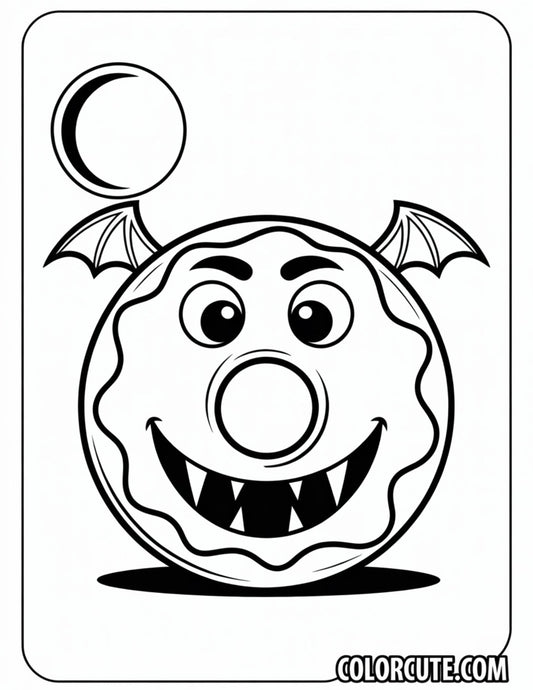 Halloween Donut Coloring Pages Free Printable