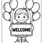 Kindergarten Welcome Back to School Coloring Pages | Free PDF Printables