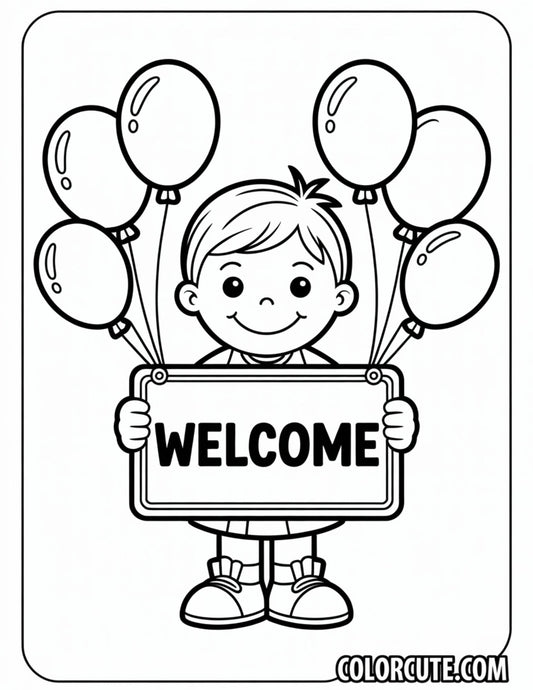 Kindergarten Welcome Back to School Coloring Pages | Free PDF Printables