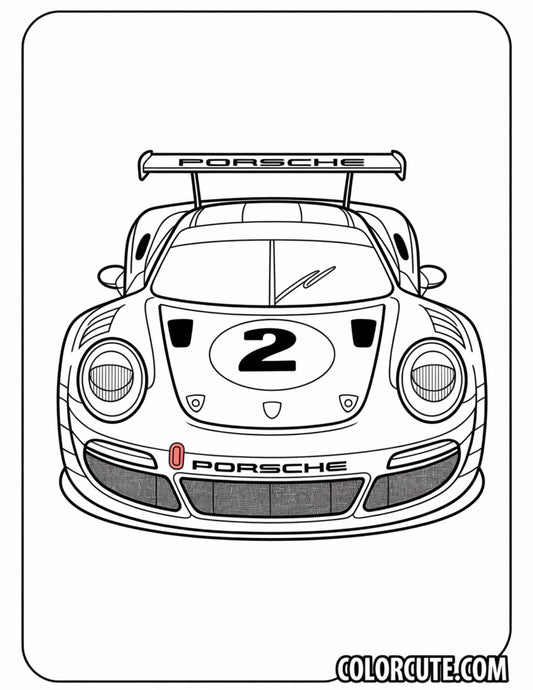 Le Mans Porsche Coloring Pages | Free PDF Printables