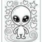 Lisa Frank Alien Coloring Pages Free PDF Printables