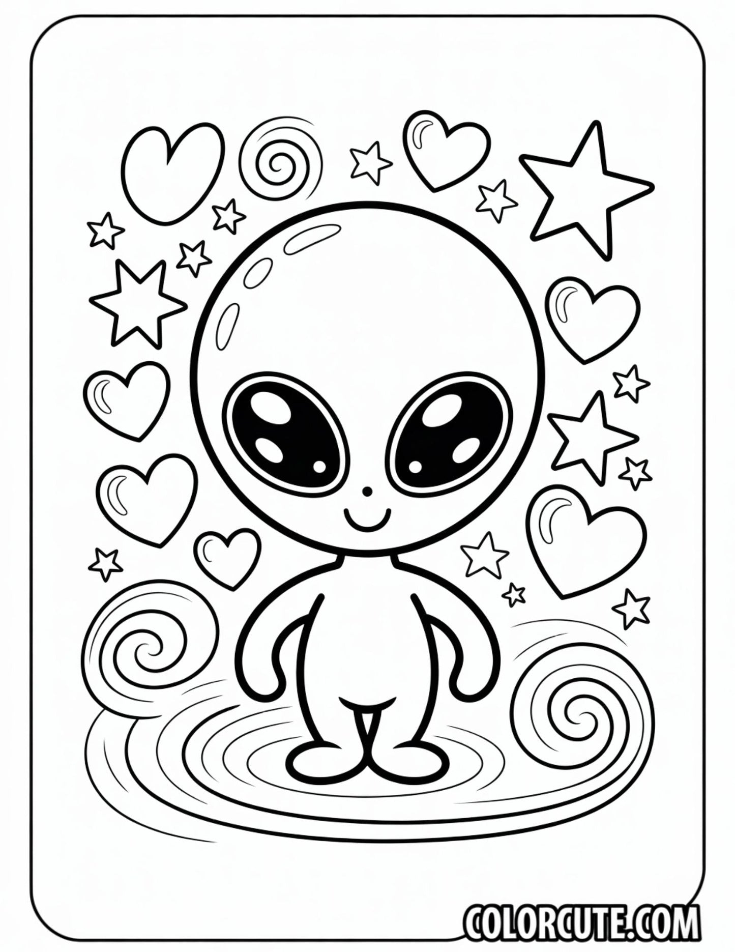 Lisa Frank Alien Coloring Pages Free PDF Printables