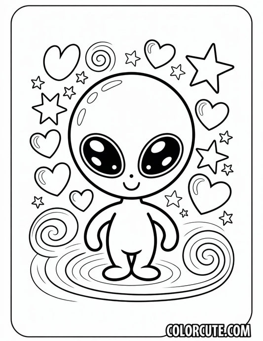 Lisa Frank Alien Coloring Pages Free PDF Printables