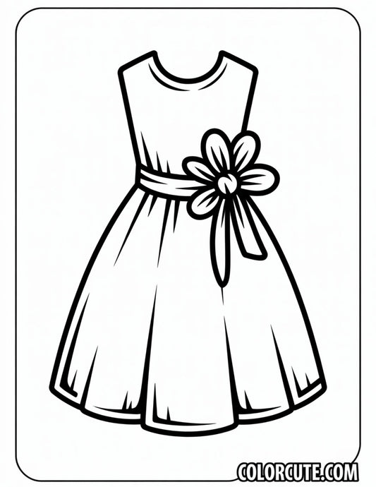 Long Dress Coloring Pages | Free PDF Printables