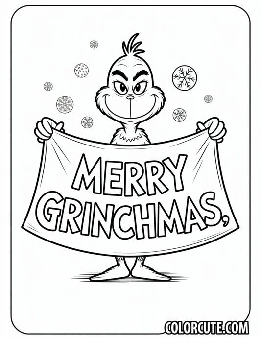 Merry Grinch Coloring Page | Free PDF Printables