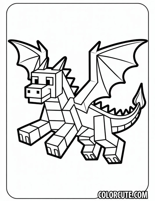 Minecraft Dragon Coloring Pages | Free PDF Printables