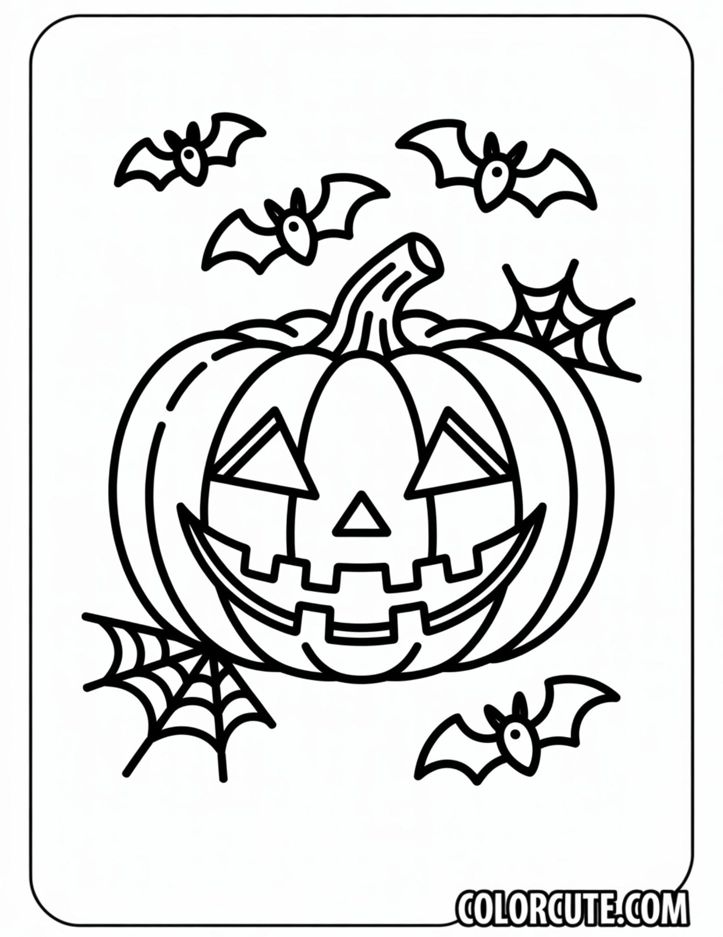 Scary Pumpkin Coloring Page | Free PDF Printables