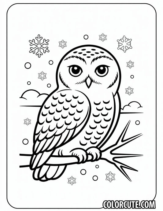 Snowy Owl Coloring Pages | Free PDF Printables