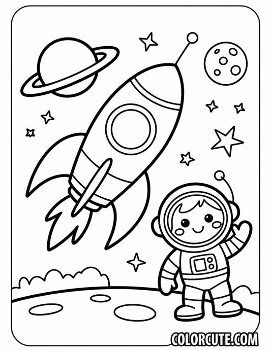 Space Preschool Coloring Pages | Free PDF Printables