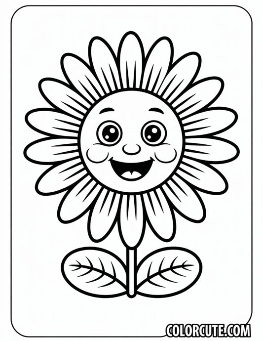 Sunflo Bold and Easy Coloring Pages | Free PDF Printables
