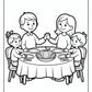 Thanksgiving Dinner Coloring Pages | Free PDF Printables