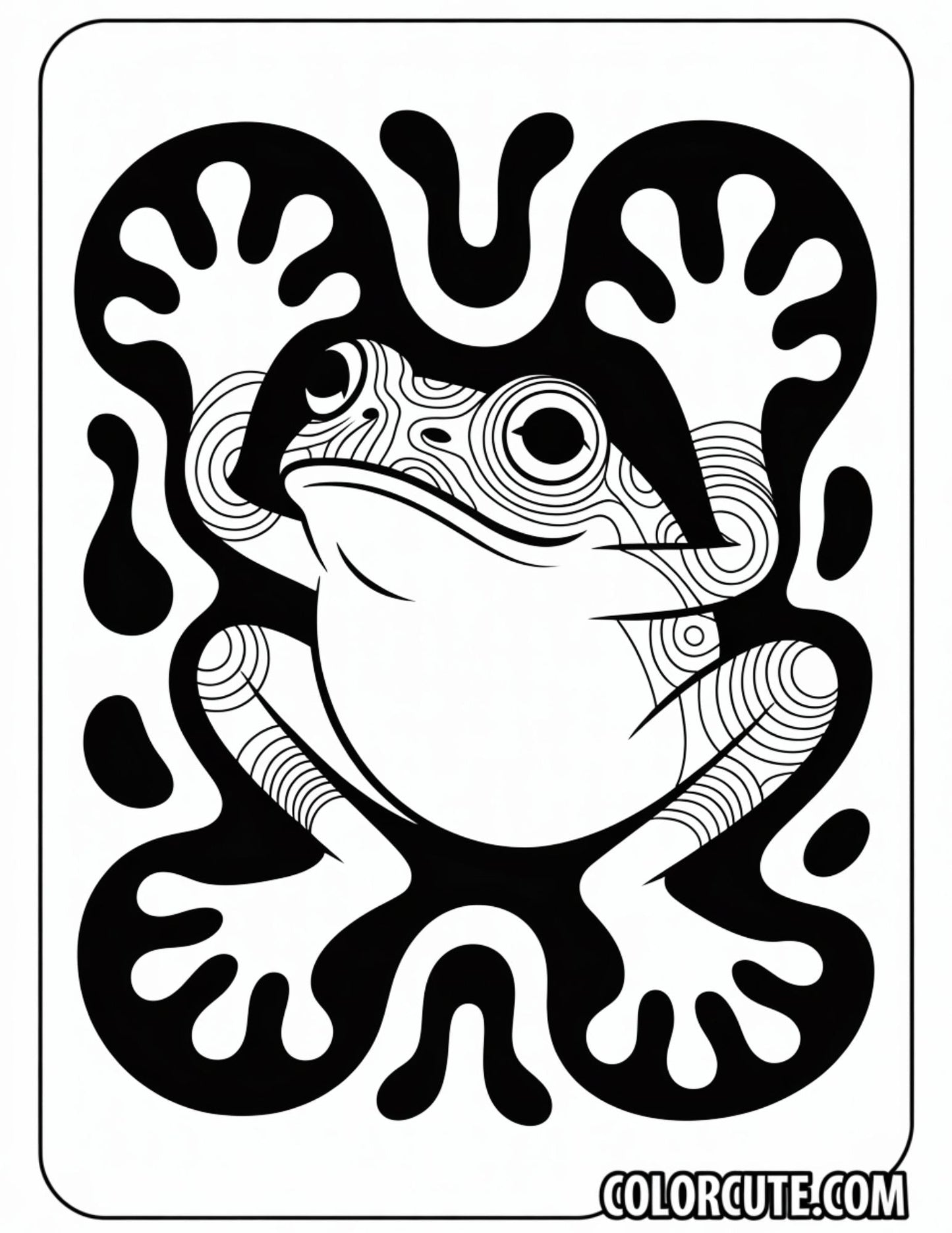 Trippy Frog Coloring Pages | Free PDF Printables