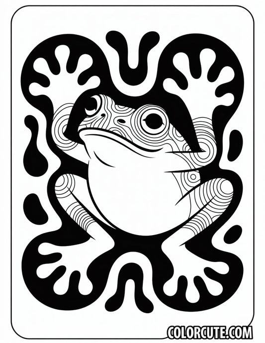 Trippy Frog Coloring Pages | Free PDF Printables