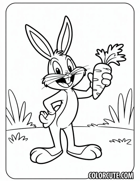 Bugs Bunny Coloring Page – Free PDF Printables