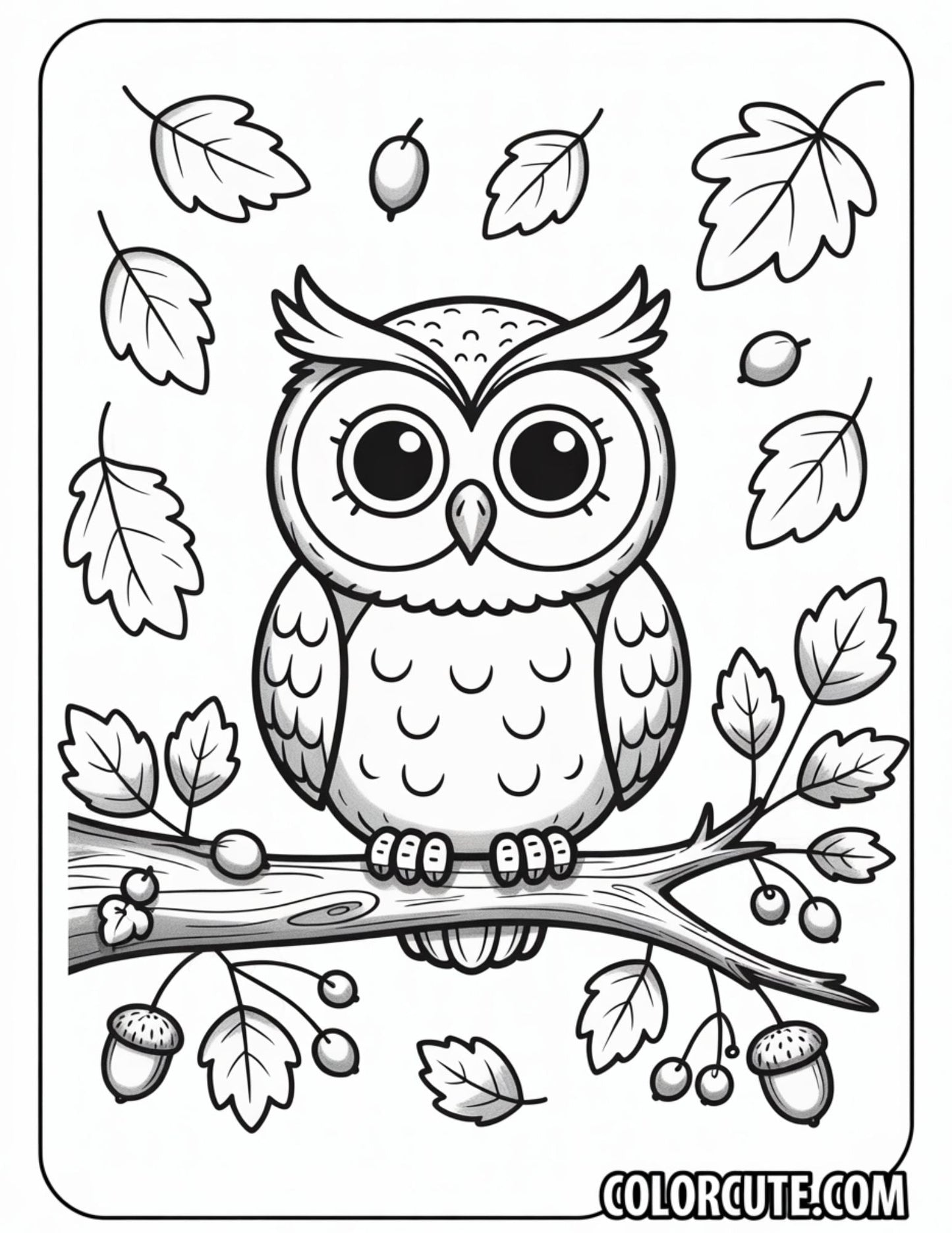 Fall Owl Coloring Pages | Free PDF Printables