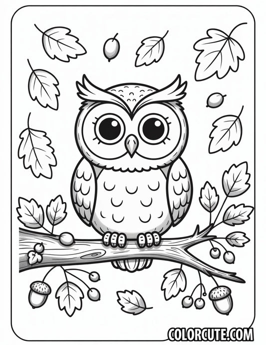 Fall Owl Coloring Pages | Free PDF Printables
