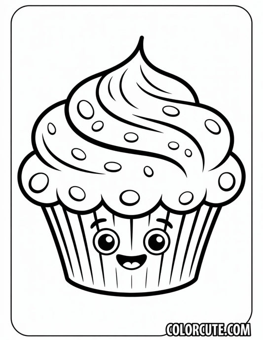 Fun Easy Cupcake Coloring Pages | Free PDF Printables