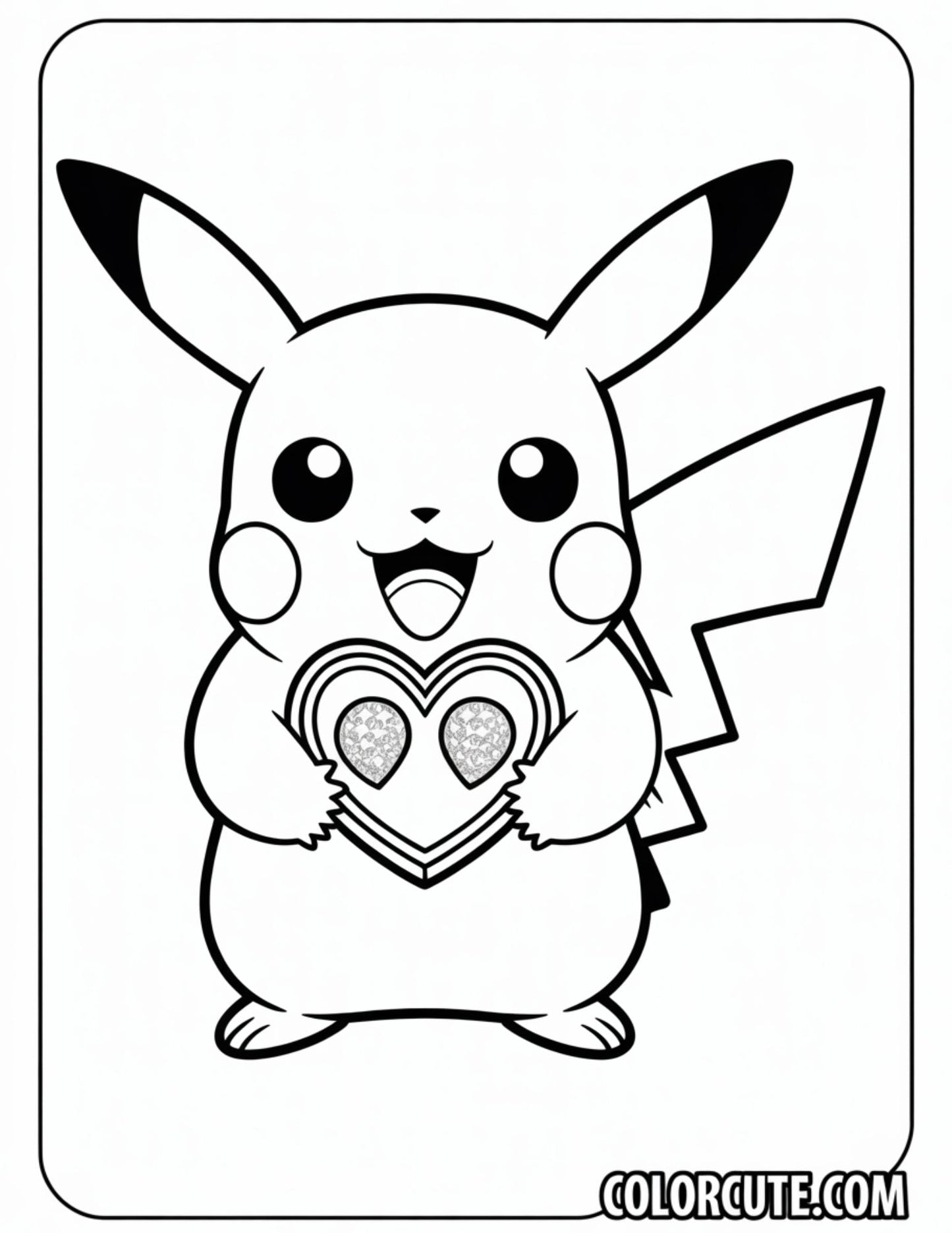 Fun Pokemon Valentine Coloring Pages | Free PDF Printables