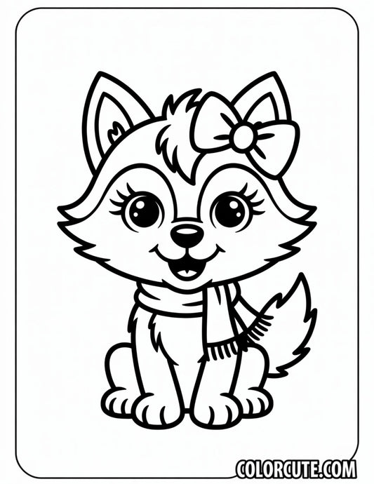 Girl Wolf Coloring Page | Free PDF Printables