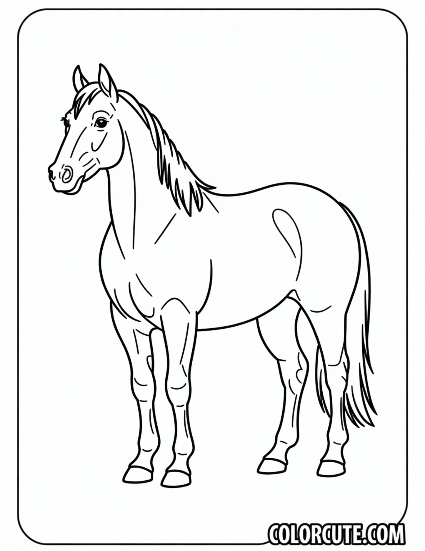 Quarter Horse Coloring Pages | Free PDF Printables