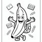 School Banana Coloring Pages | Free PDF Printables